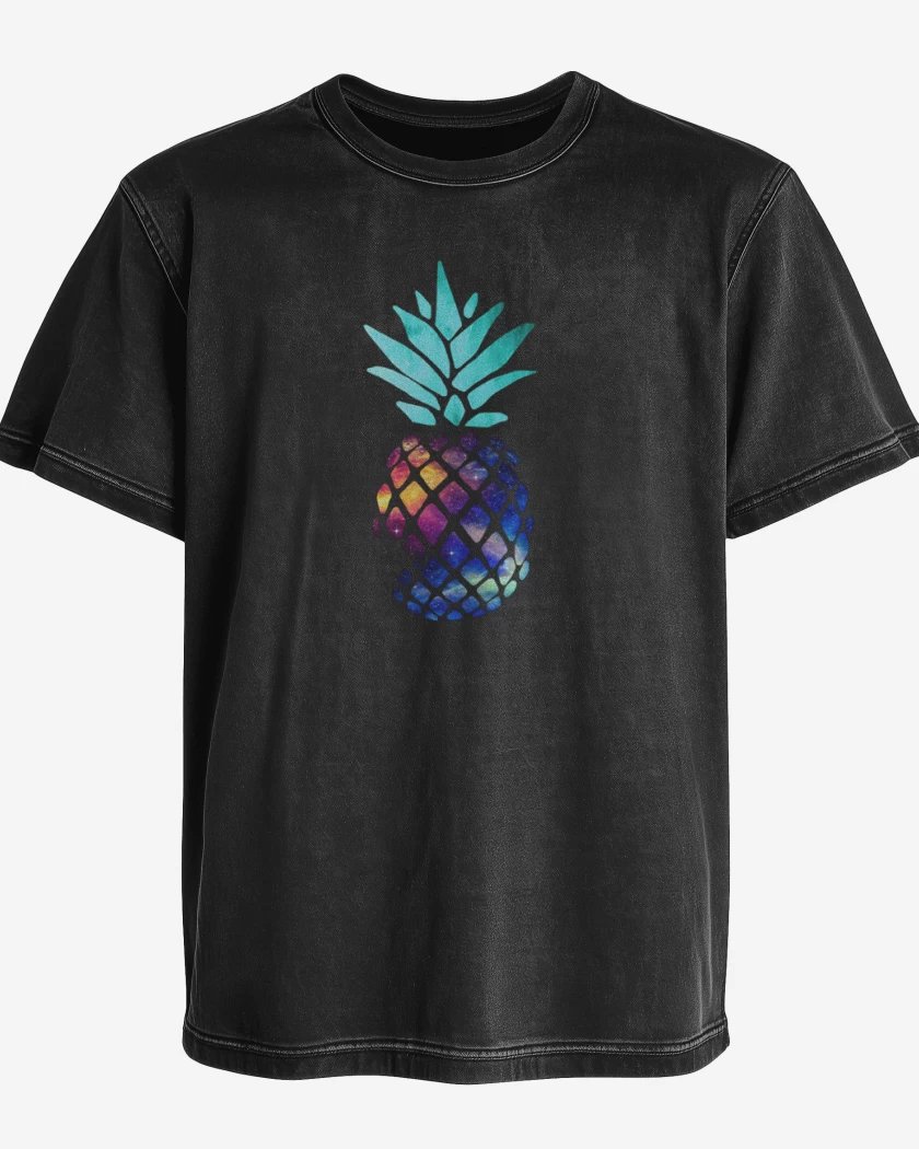 Polera desgastada Negro de Space piña