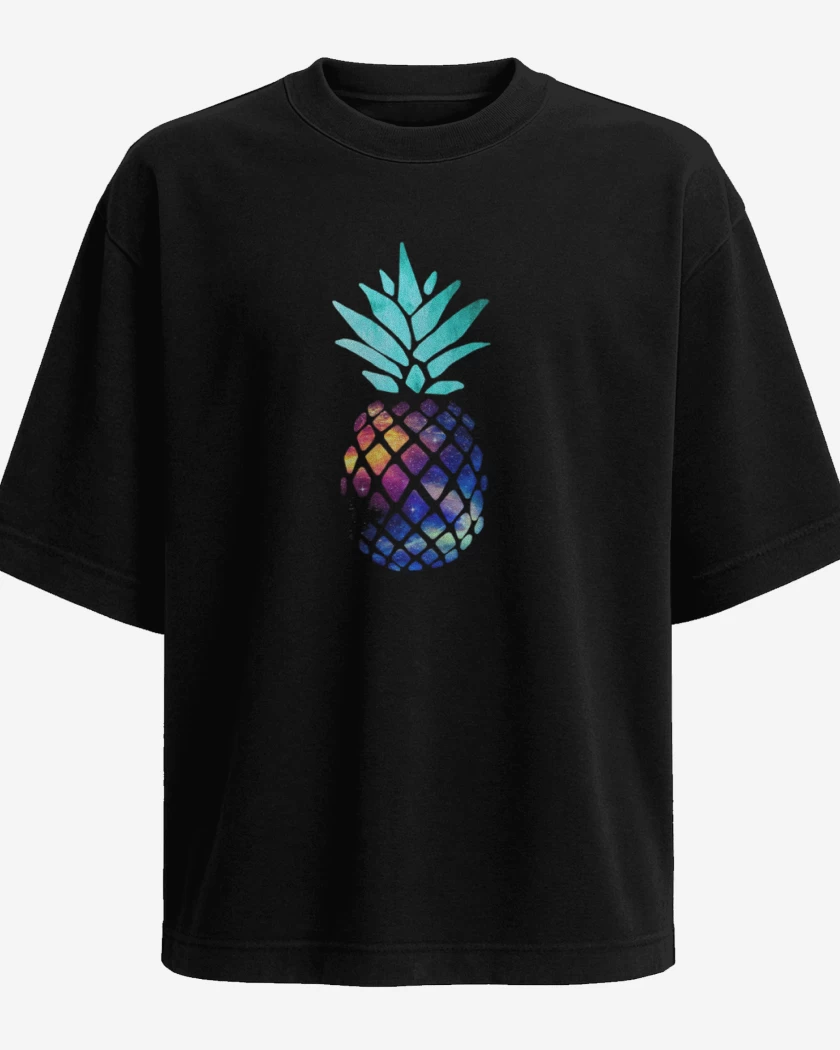 Polera Oversize Negro de Space piña