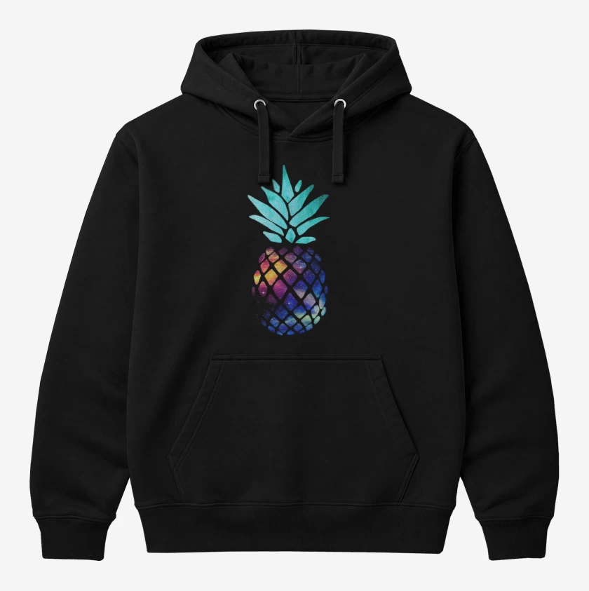 Polerón Canguro Negro de Space piña