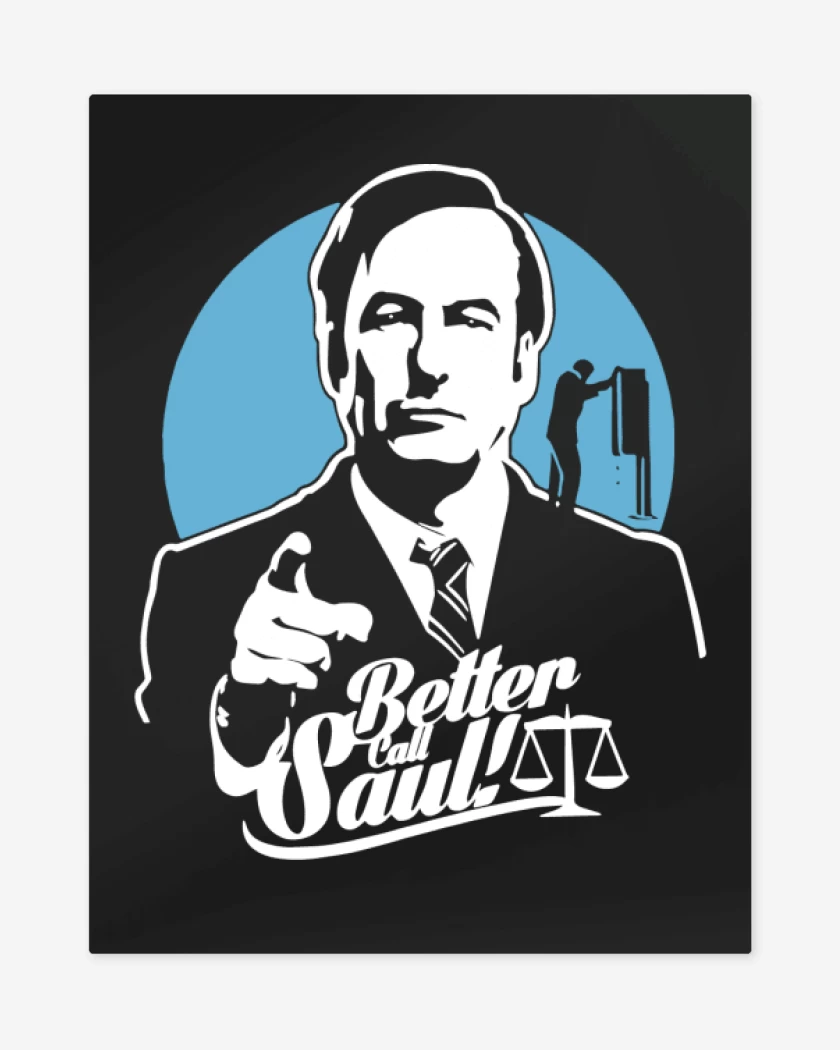 Print metalico Negro de Better Call Saul V2