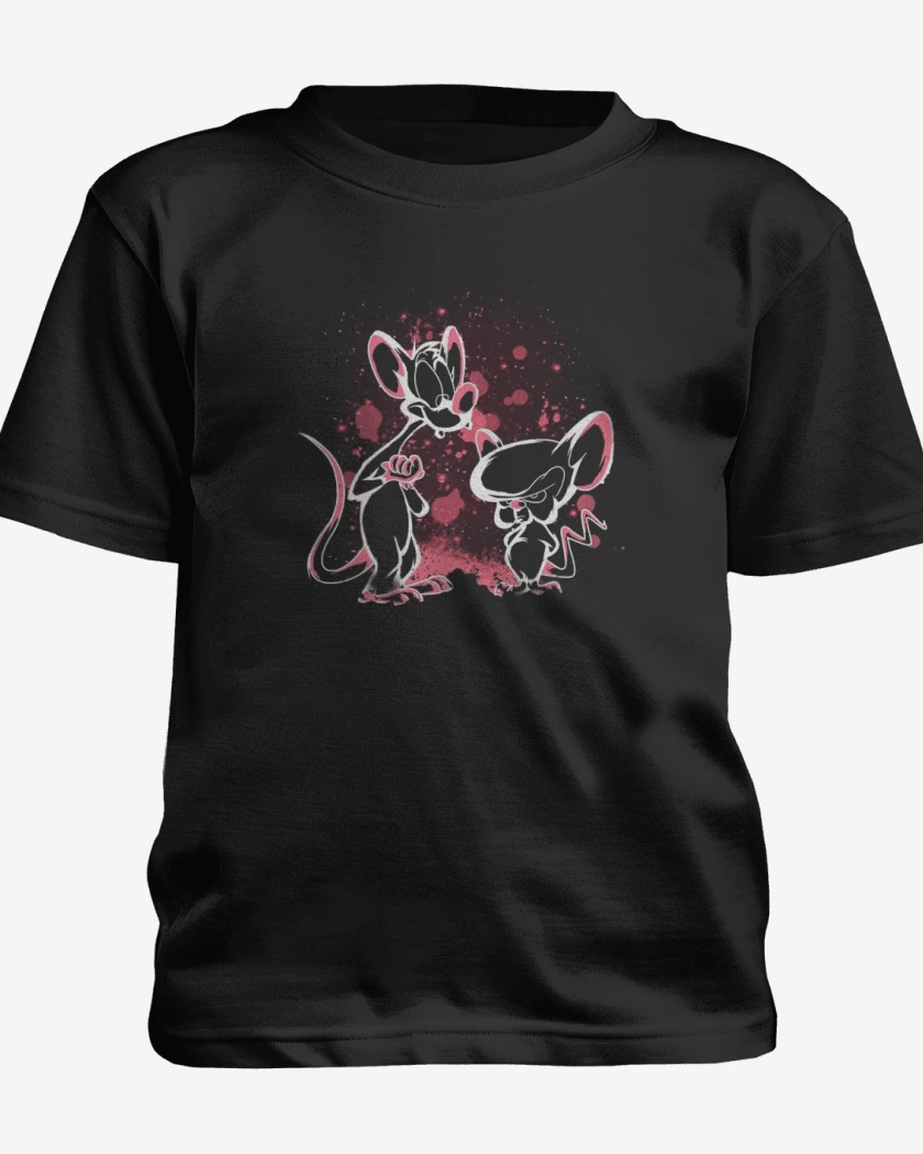 Polera de niño Negro de Pinki y cerebro