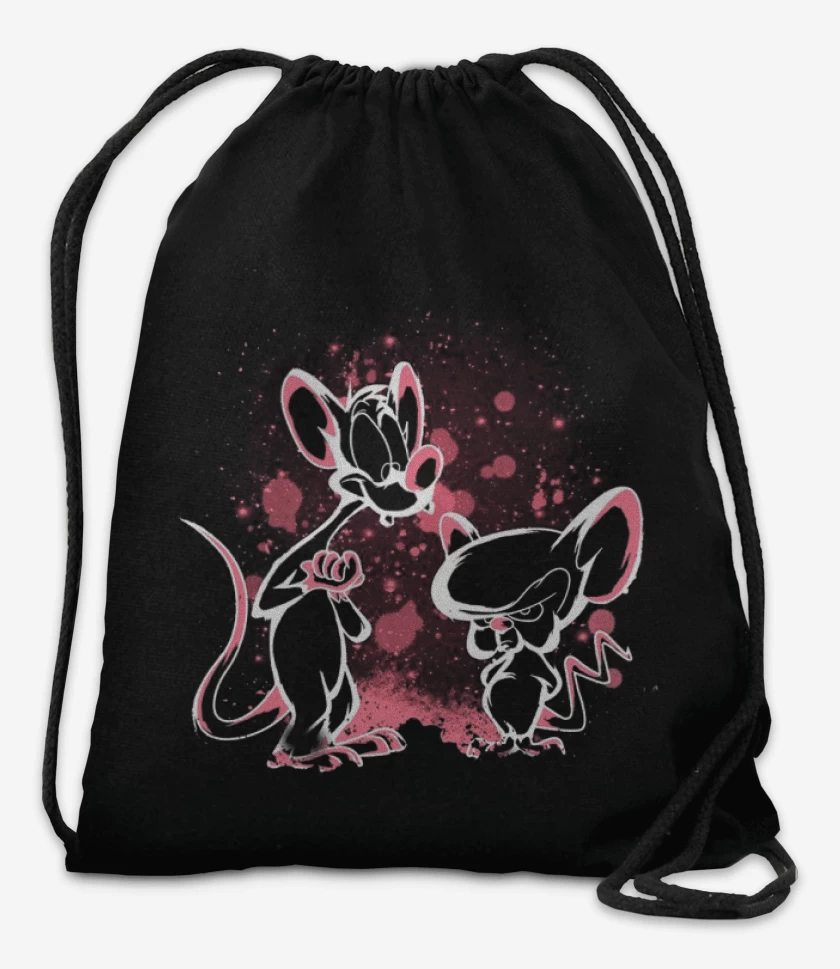 Mochila Negro de Pinki y cerebro