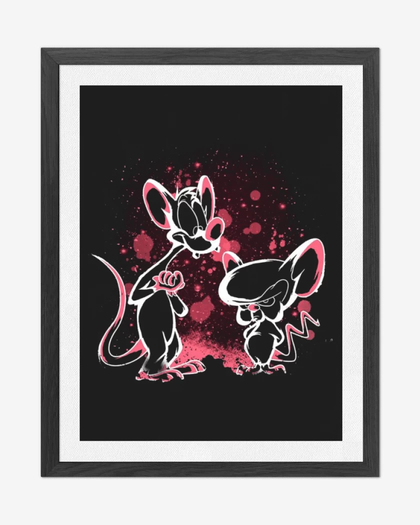 Cuadro decorativo Negro de Pinki y cerebro