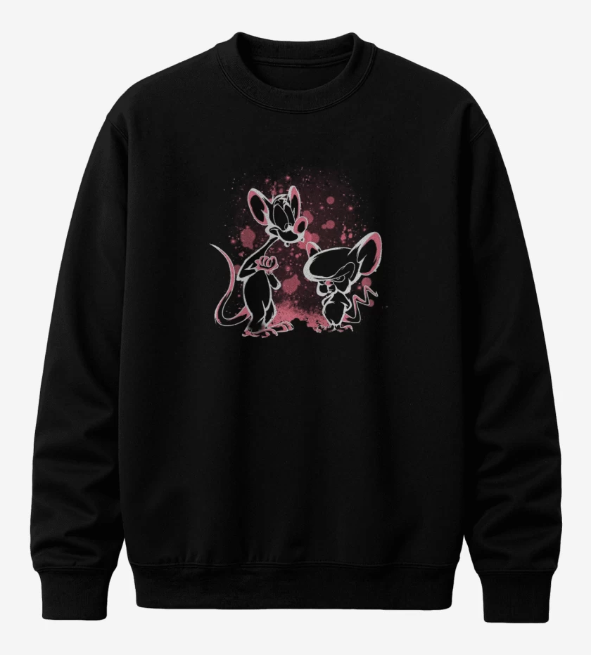 Poleron polo Negro de Pinki y cerebro