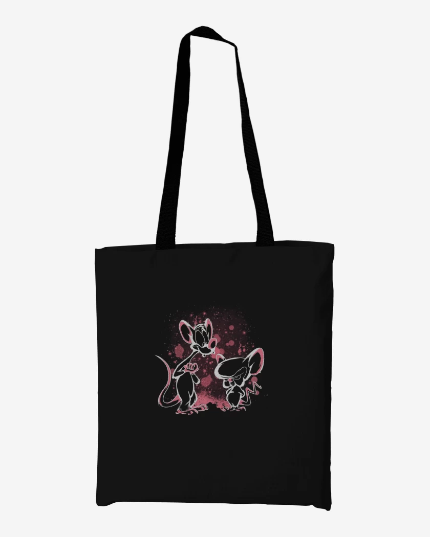Totebag Negro de Pinki y cerebro