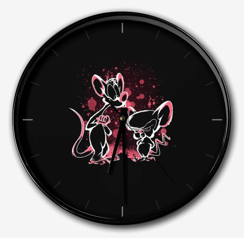 Reloj Negro de Pinki y cerebro