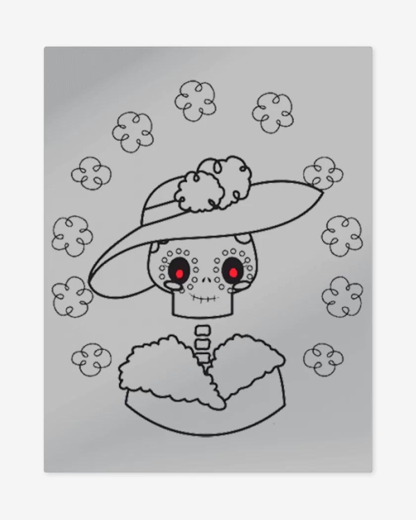 Print metalico Gris Melange de Catrina 2