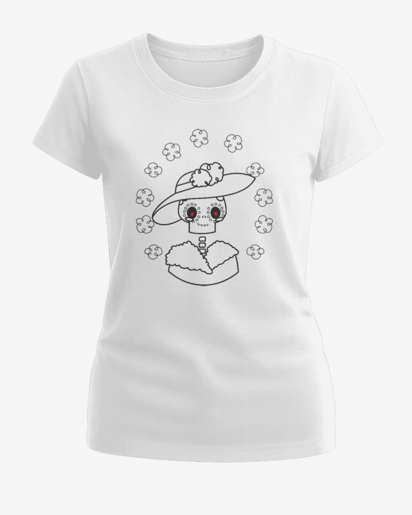 Polera de Mujer Blanco de Catrina 2