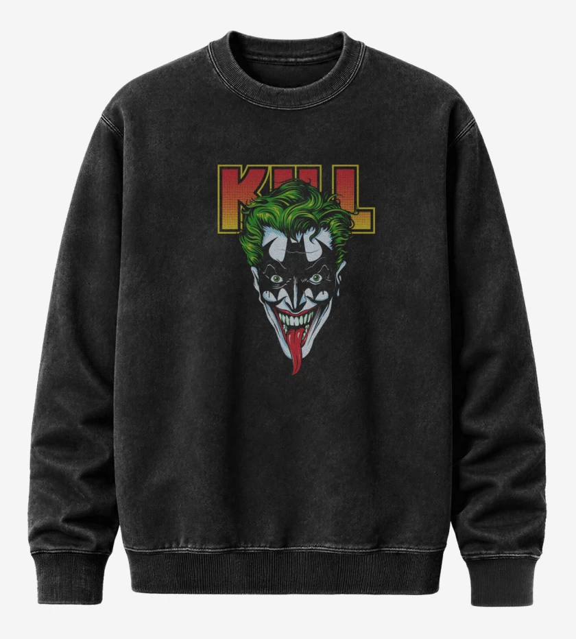 Poleron Polo Acid Wash Negro de Kill the bat