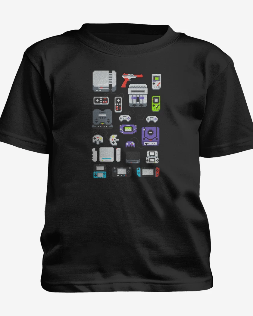 Polera de niño Negro de consolas nintendo