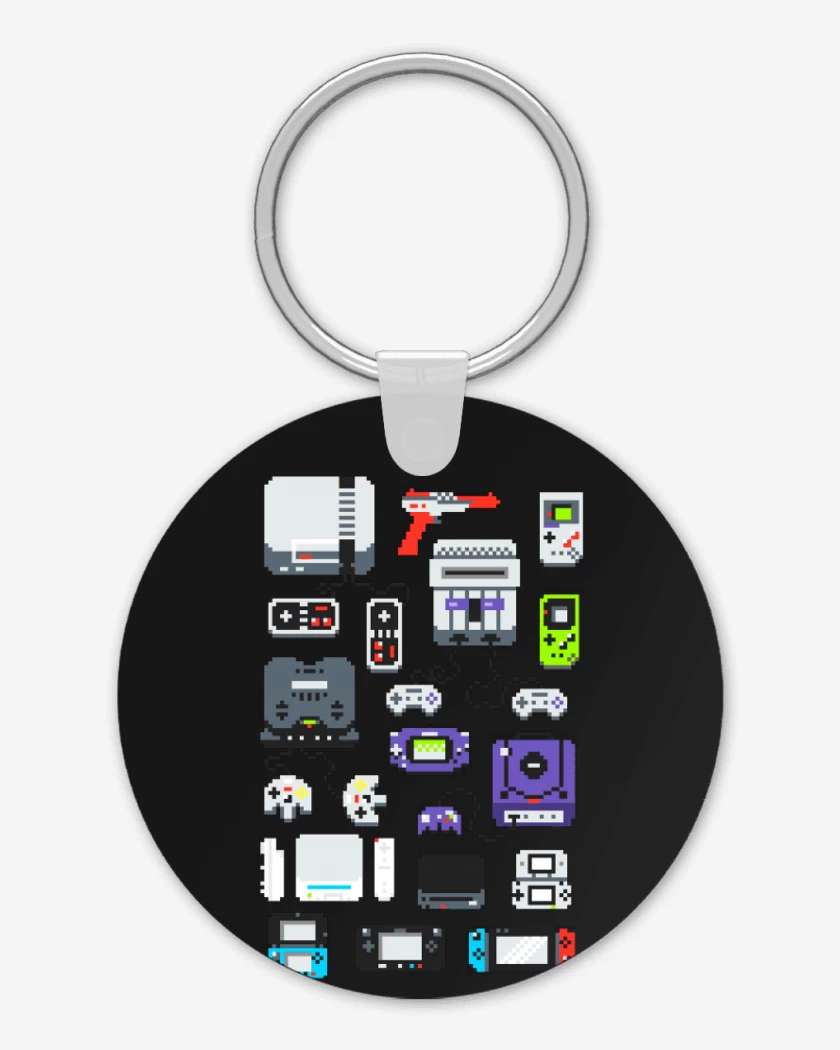 Llavero Negro de consolas nintendo