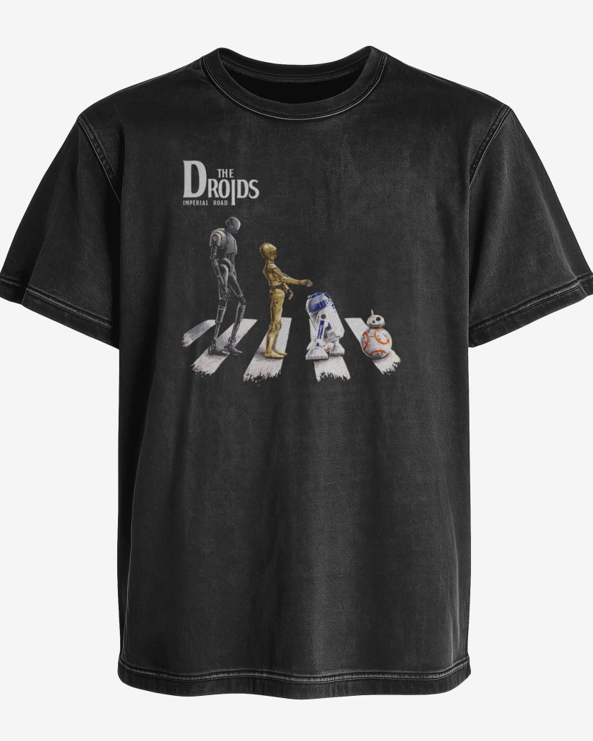 Polera desgastada Negro de The droids