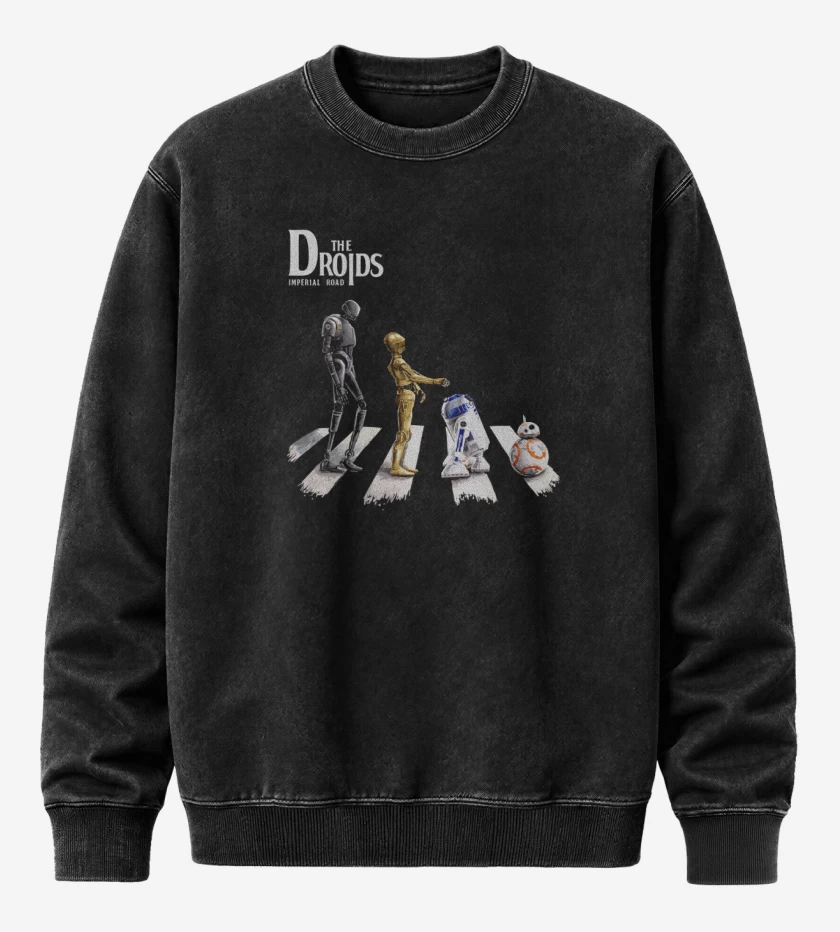 Poleron Polo Acid Wash Negro de The droids
