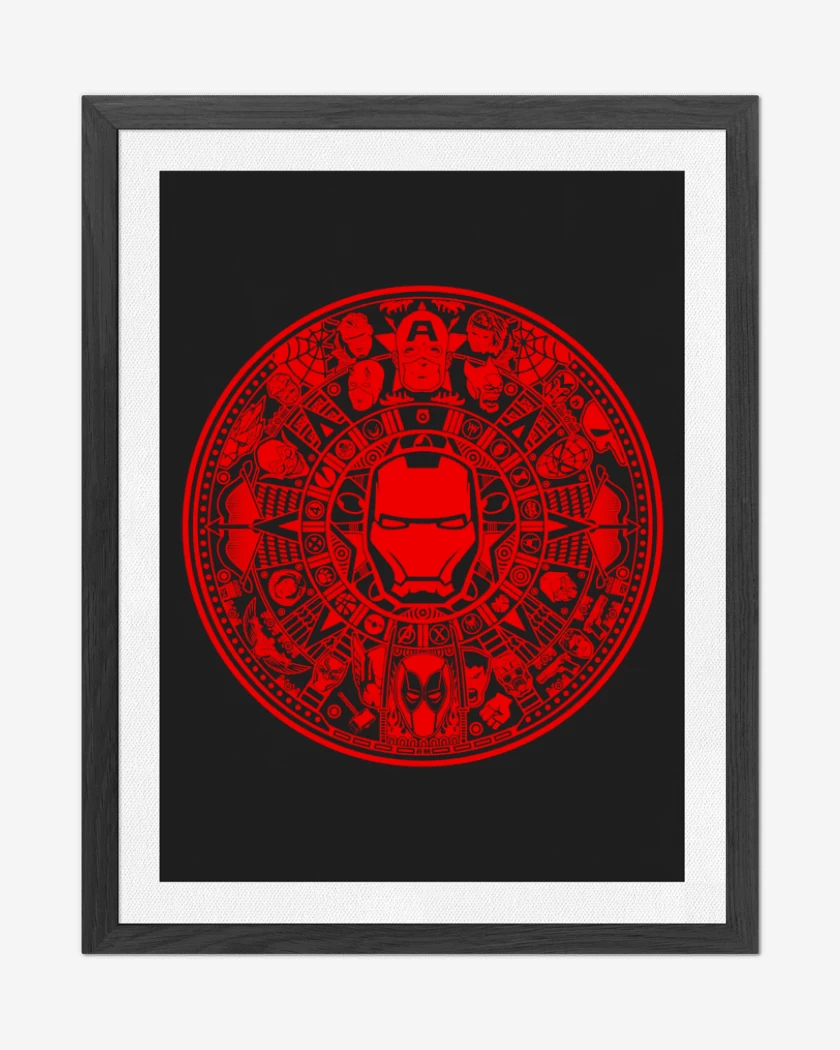 Cuadro decorativo Negro de personajes de los libros comicos