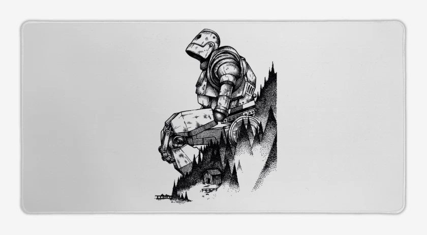 Mouse pad Gamer Blanco de el gigante de hierro