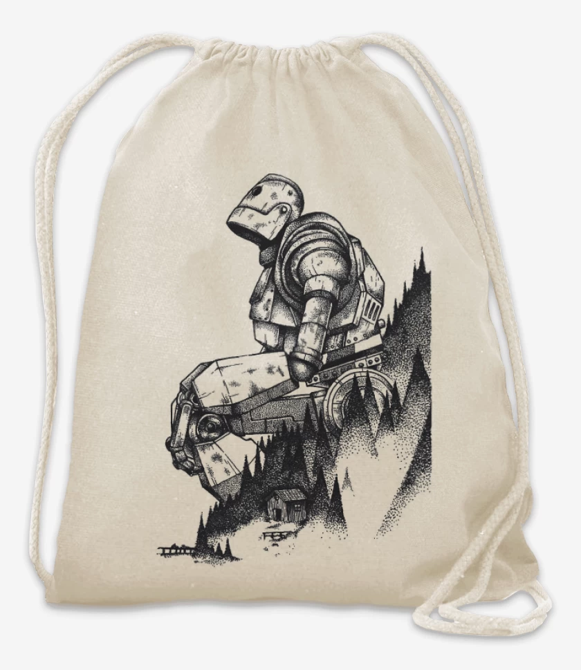 Mochila Blanco de el gigante de hierro