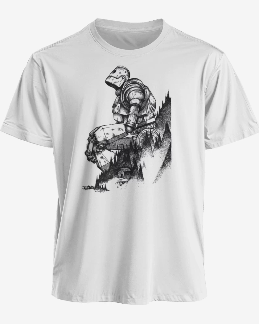 Polera premium Blanco de el gigante de hierro