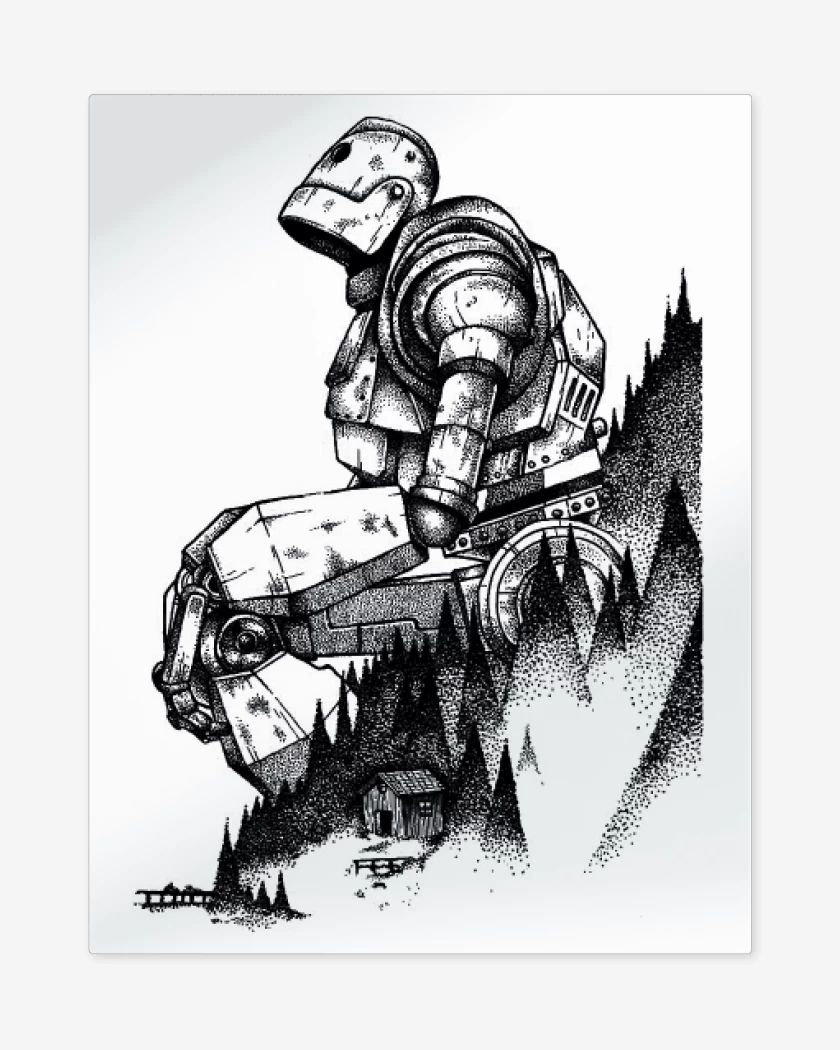 Print metalico el gigante de hierro