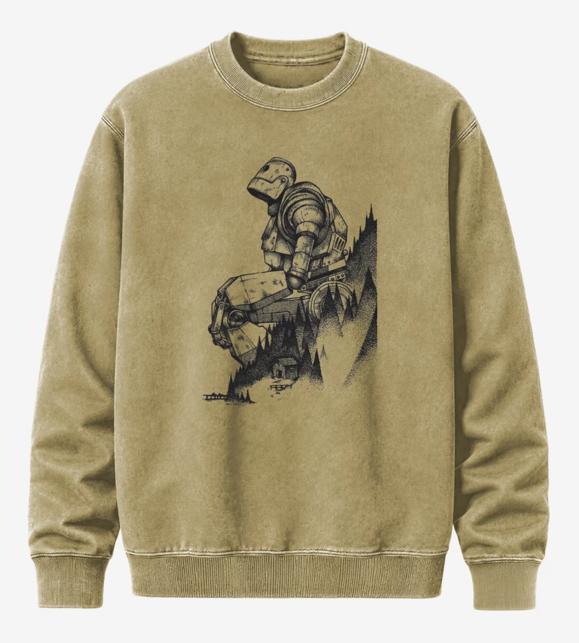 Poleron Polo Acid Wash Beige de el gigante de hierro