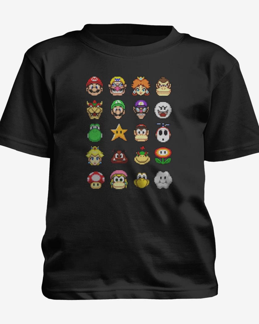Polera de niño el tio del bigote en 8 bits