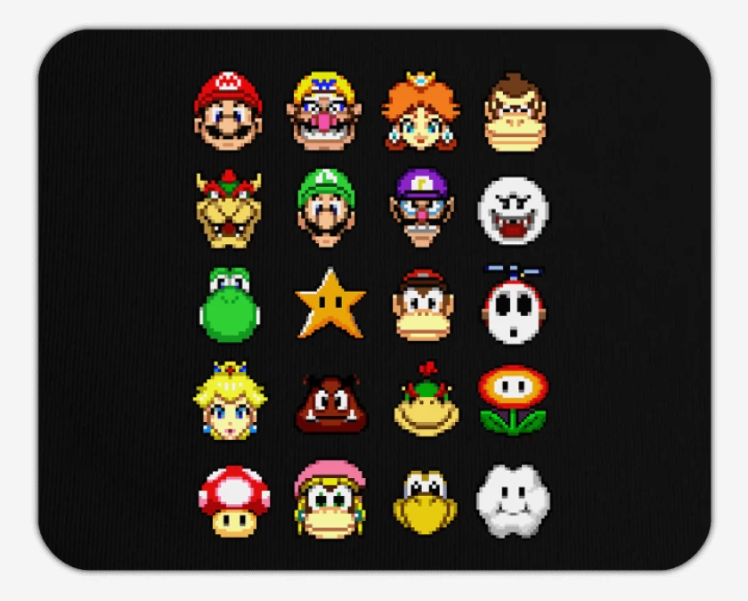 Mousepad el tio del bigote en 8 bits
