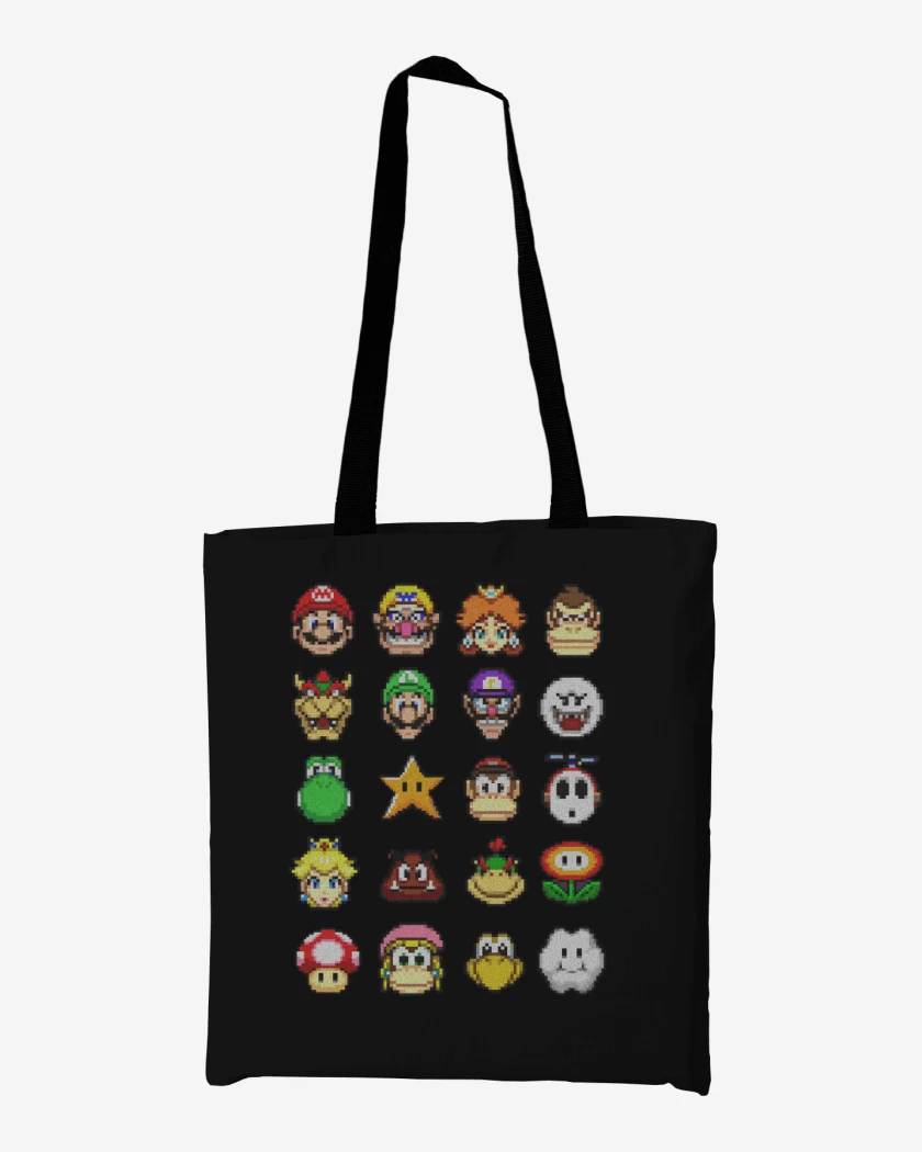 Totebag el tio del bigote en 8 bits