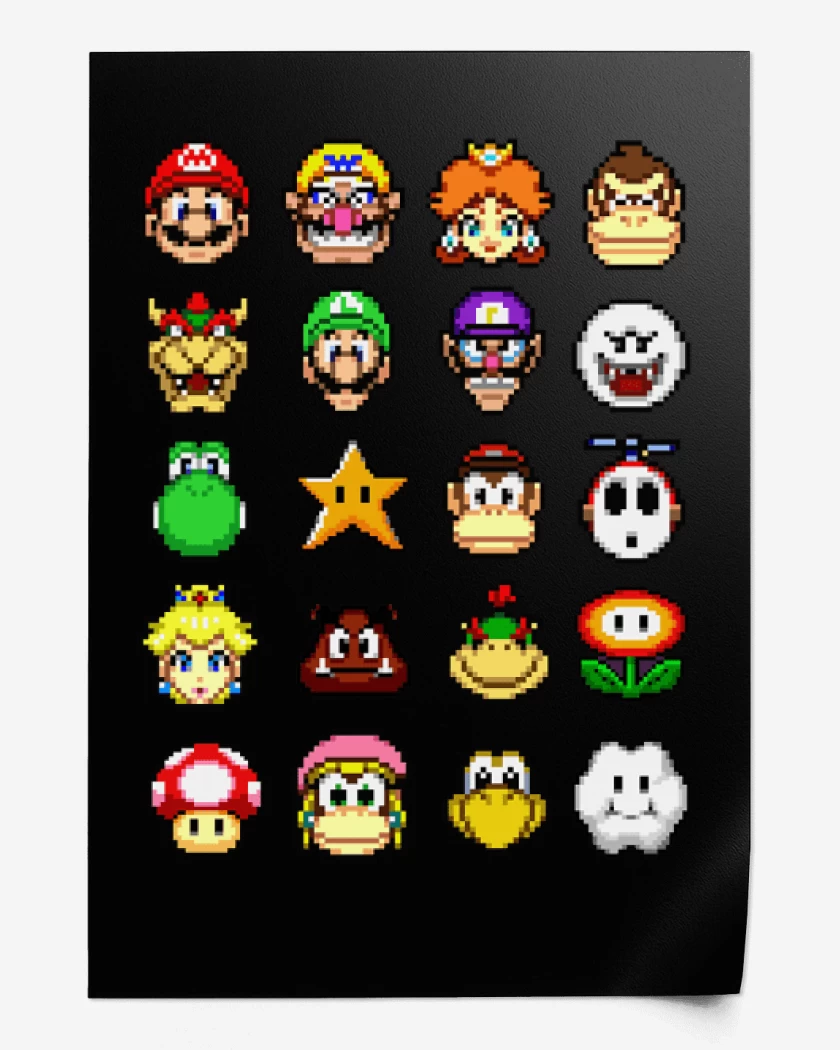 Print el tio del bigote en 8 bits