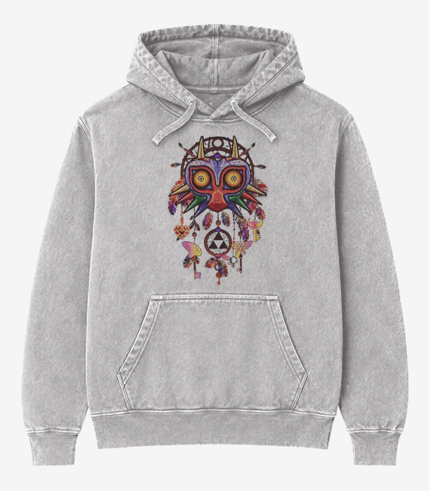 Poleron Canguro Acid Wash Gris Melange de Majoras item