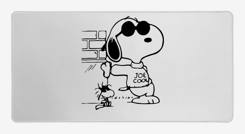 Mouse pad Gamer Blanco de Snoopy Style