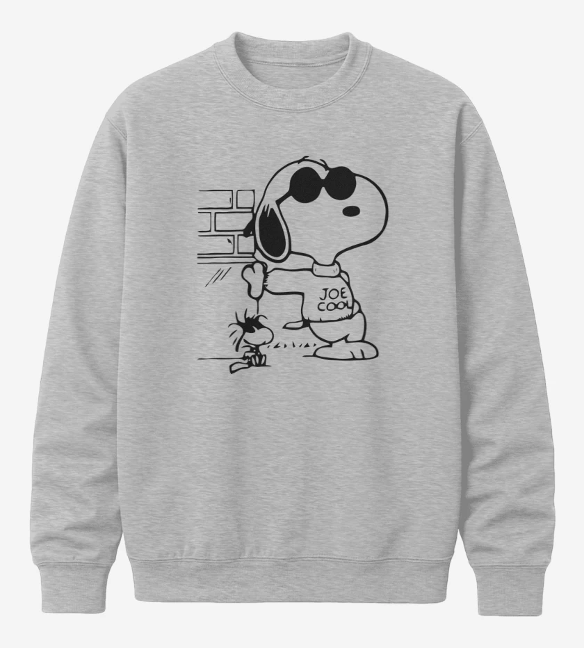 Poleron polo Gris Melange de Snoopy Style