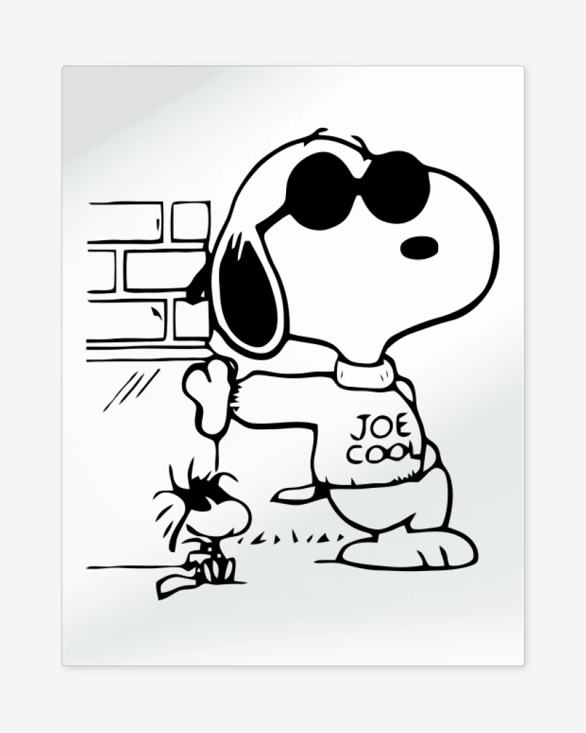 Print metalico Blanco de Snoopy Style