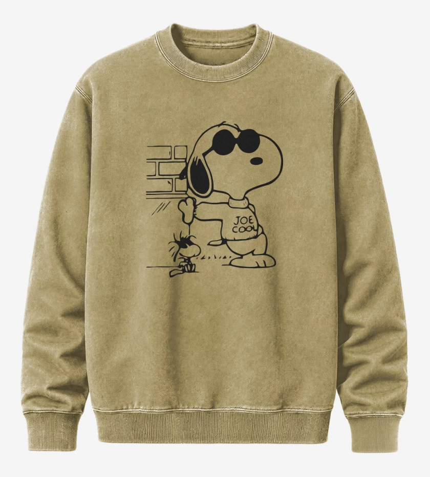 Poleron Polo Acid Wash Beige de Snoopy Style