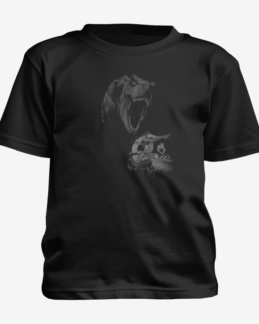 Polera de niño Negro de PICAPIEDRAS VS REX 