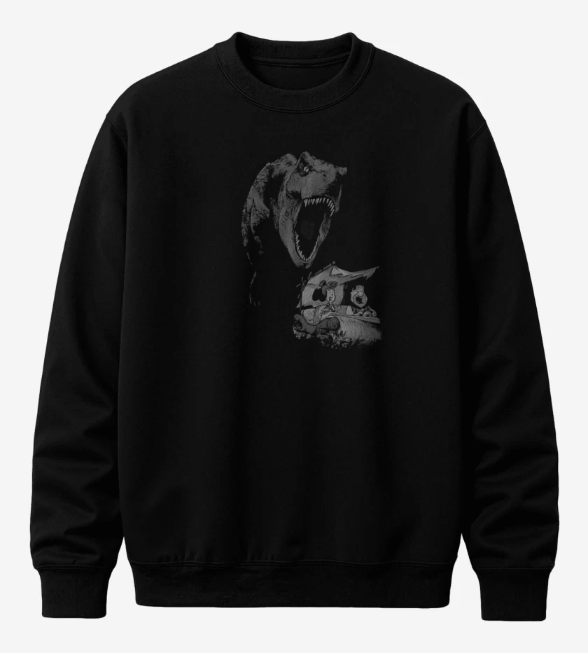 Poleron polo Negro de PICAPIEDRAS VS REX 