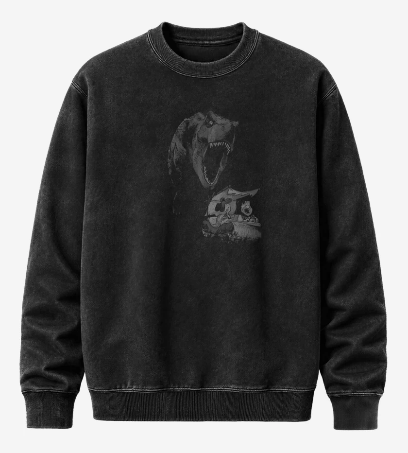 Poleron Polo Acid Wash Negro de PICAPIEDRAS VS REX 