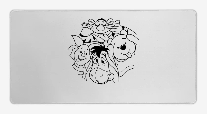 Mouse pad Gamer Blanco de Pooh 