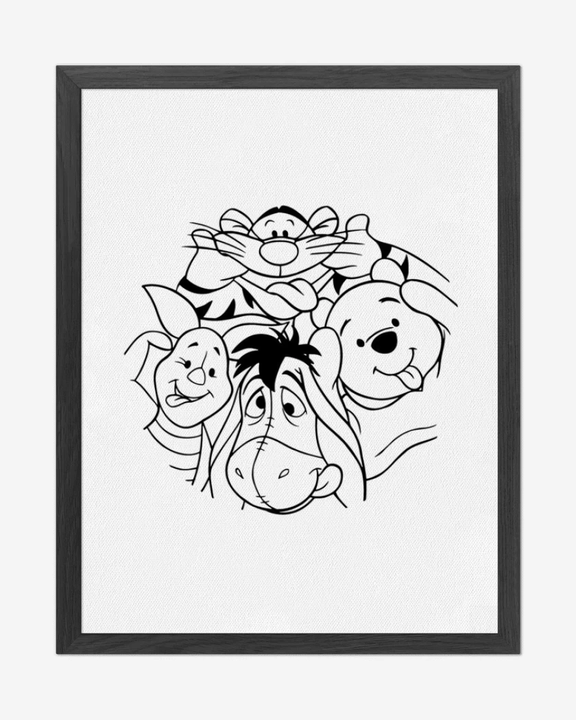 Cuadro decorativo Blanco de Pooh 