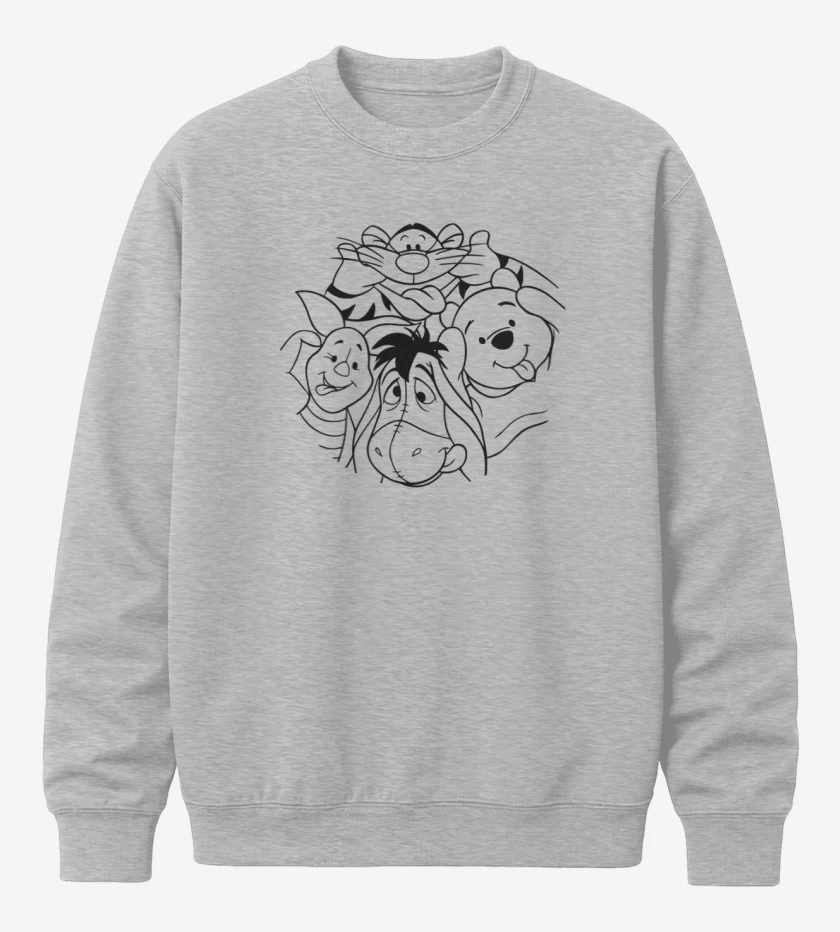 Poleron polo Gris Melange de Pooh 