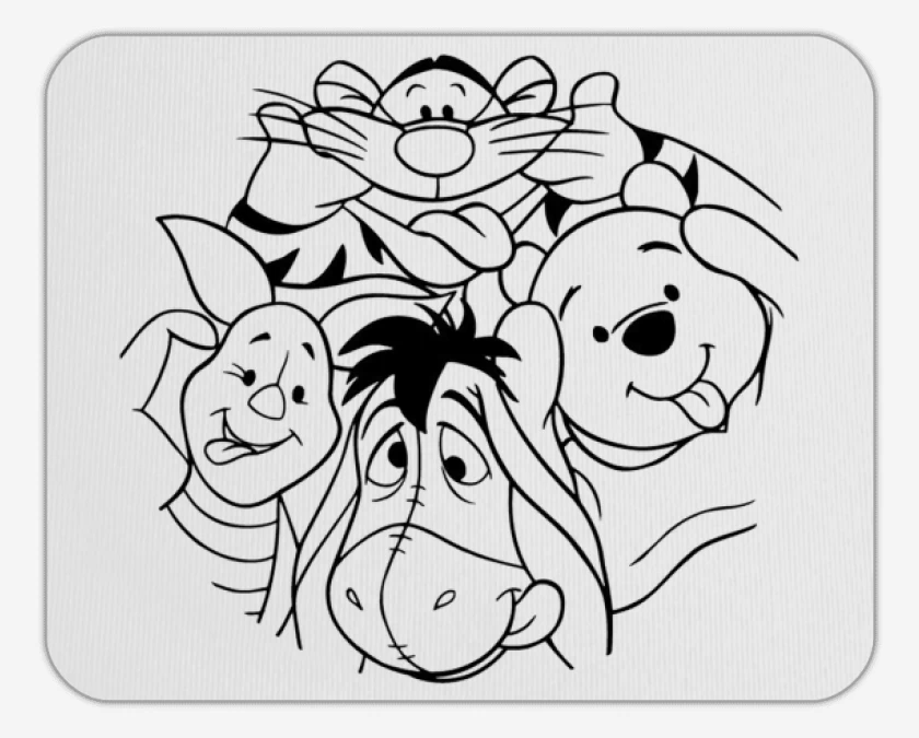 Mousepad Blanco de Pooh 