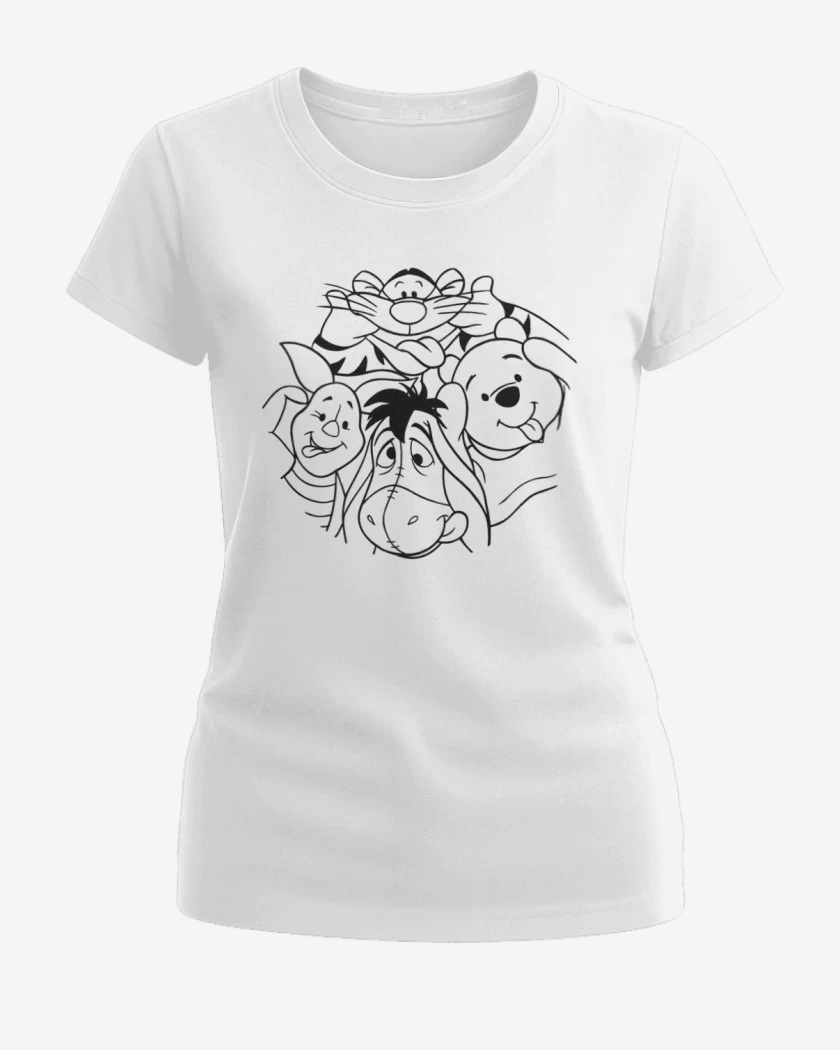 Polera de Mujer Blanco de Pooh 