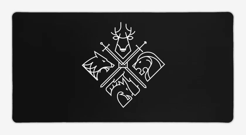 Mouse pad Gamer Negro de Game of thrones minimal