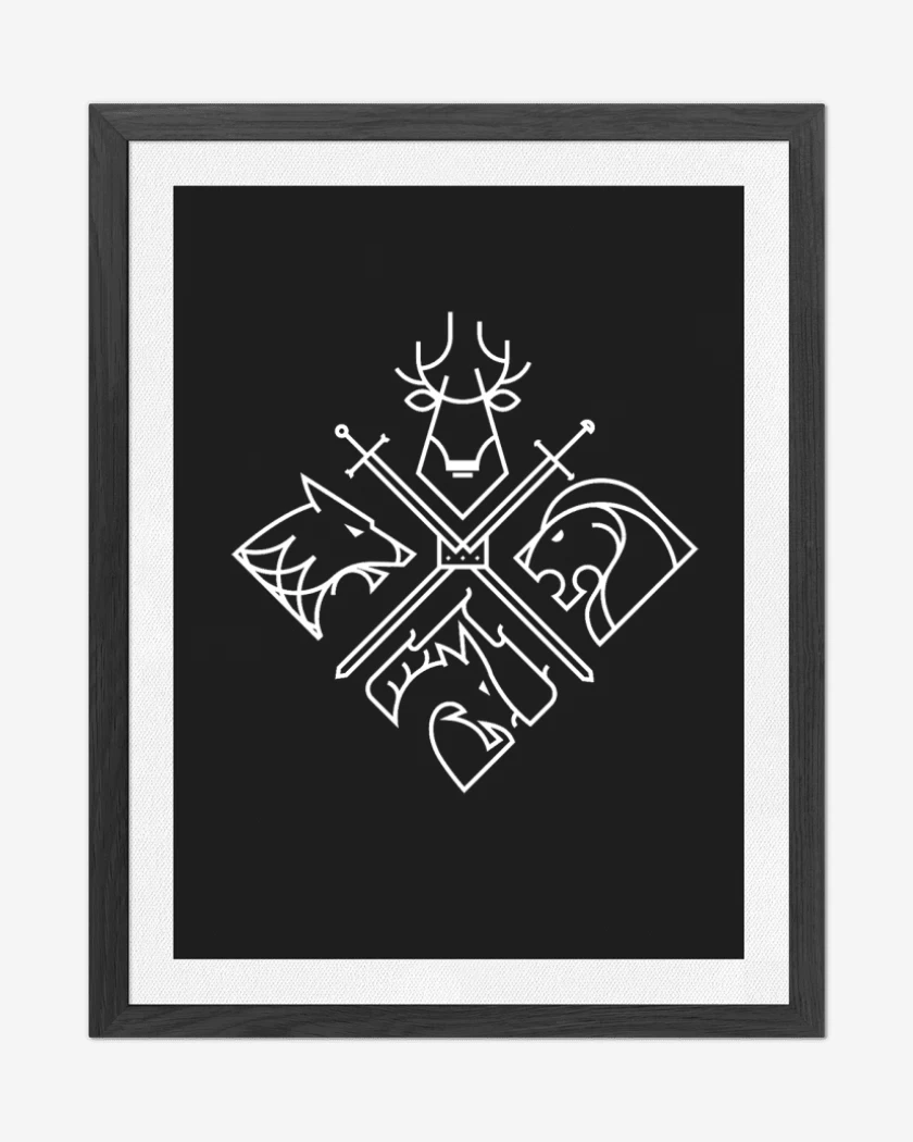 Cuadro decorativo Game of thrones minimal