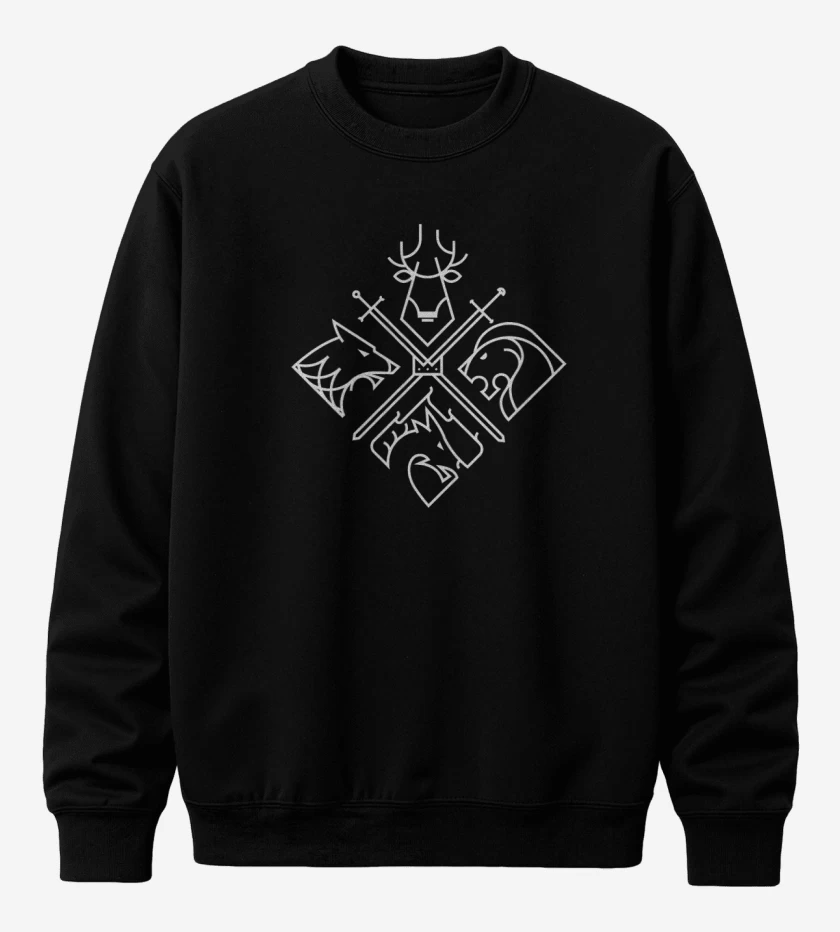 Poleron polo Negro de Game of thrones minimal
