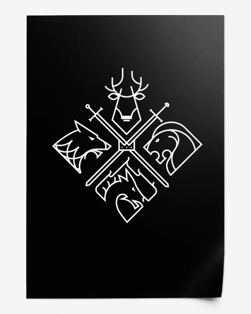 Print Game of thrones minimal