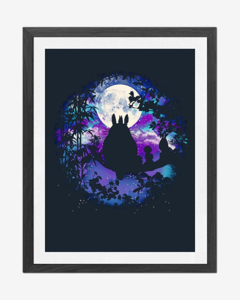 Cuadro decorativo Azul Marino de Totoro 4