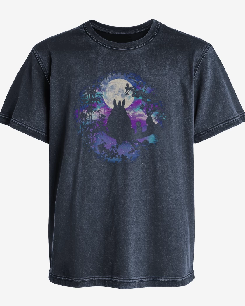 Polera desgastada Azul Marino de Totoro 4