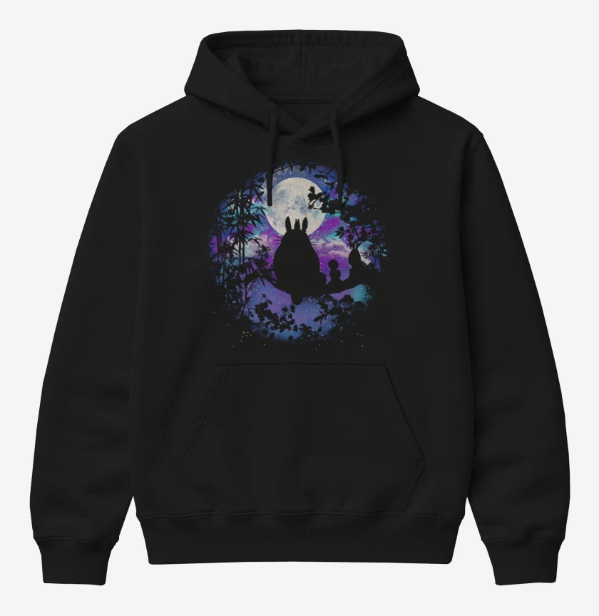Poleron Canguro básico Negro de Totoro 4