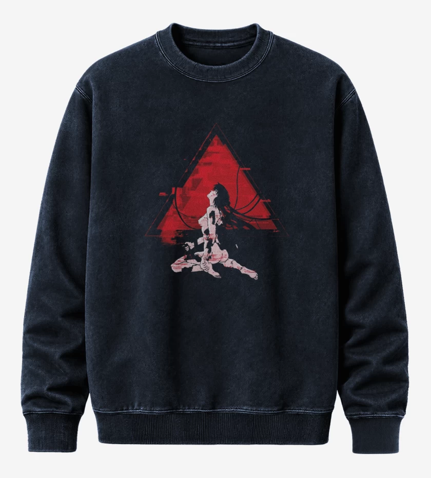 Poleron Polo Acid Wash Azul Marino de Fantasma en the shell