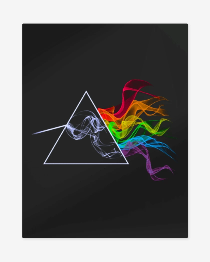 Print metalico Negro de Pink floyd 3