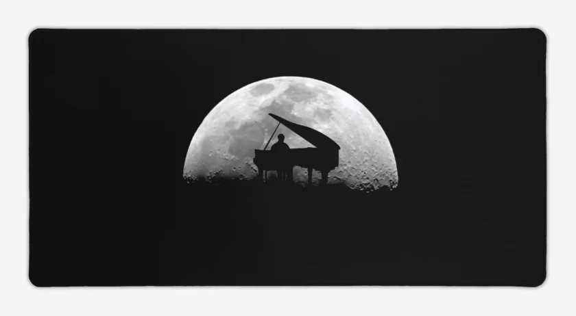 Mouse pad Gamer Negro de PIANO LUNA